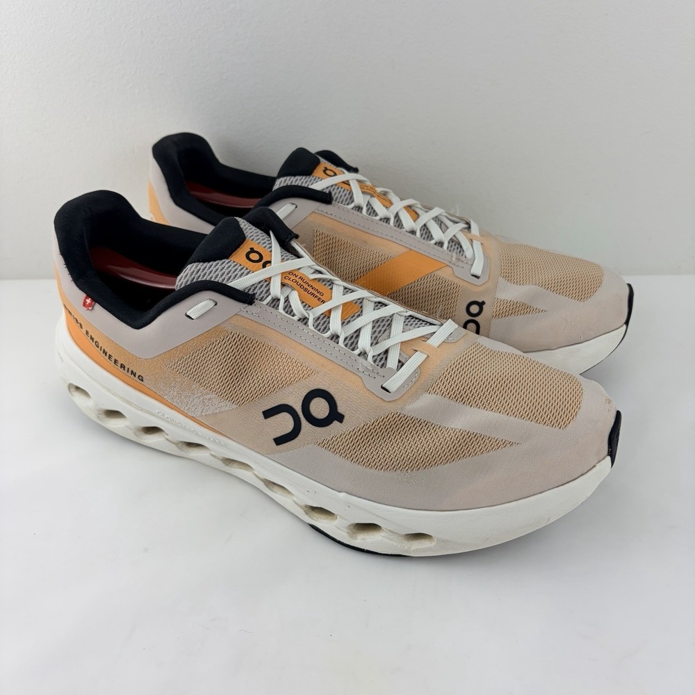 On Cloudsurfer Next Men Running Shoes Beige Orange US 12.5 EU 47.5 3ME30023126